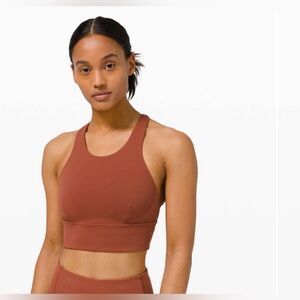 Lululemon Wunder Train Long-Line Sports Bra Crop Cropped Tank Dark Terracotta 6
